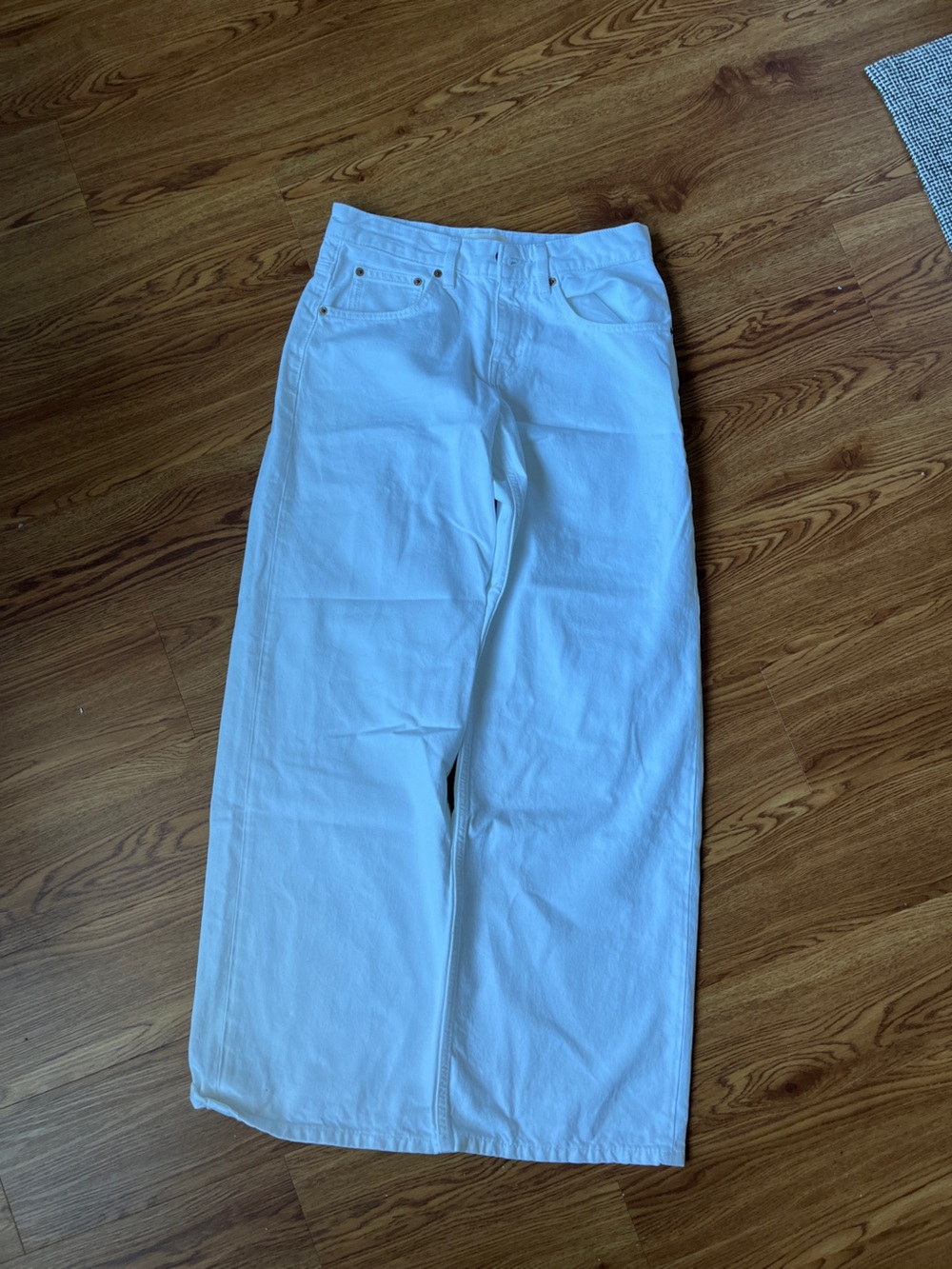 Motel Denim Jeans White Wide Leg